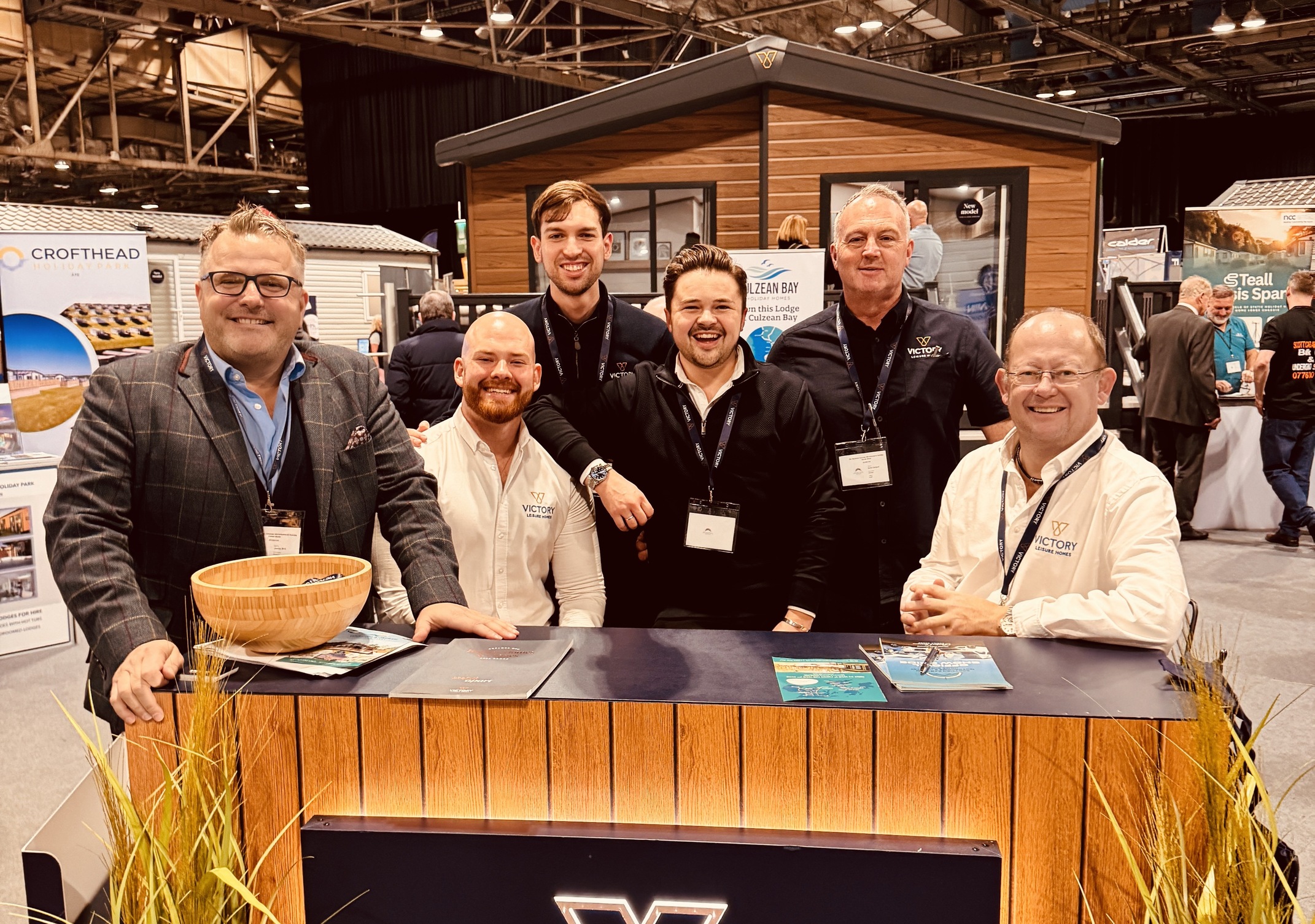 Victory Leisure Homes team at industry exhibition